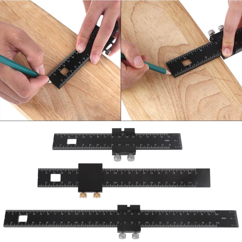 Precision Pocket Ruler Woodworking by Clear Style | Inch and Metric Indicators Professional Woodworking for T Track Rule