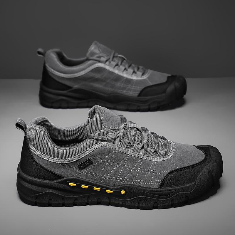 Men's Hiking Shoes Niche Design Autumn Hiking Sports Shoes Men's Leather Outdoor Sports Shoes Ultra Light Work Shoes Waterproof