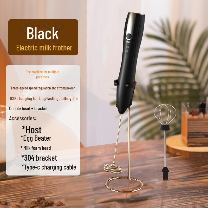 Rechargeable Wireless Handheld Electric Milk Frother and Egg Beater