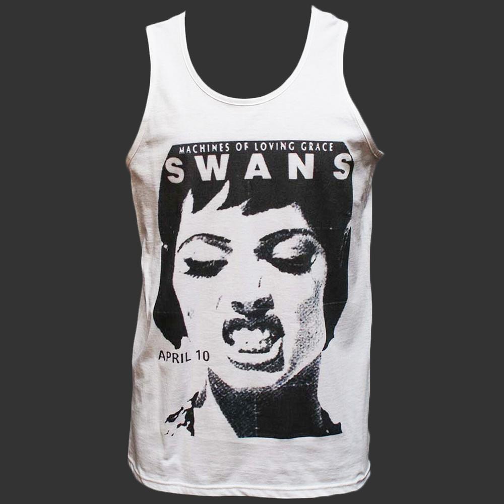 

Swans Noise Punk Rock T-SHIRT vest top unisex white S-4XL S