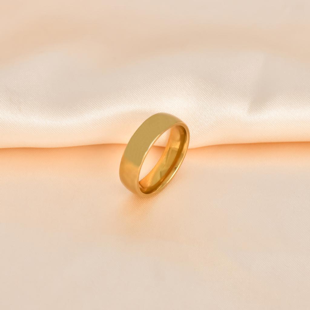 European and American gold three-ring ring, titanium steel matte diamond-inlaid plain ring light luxury bracelet
