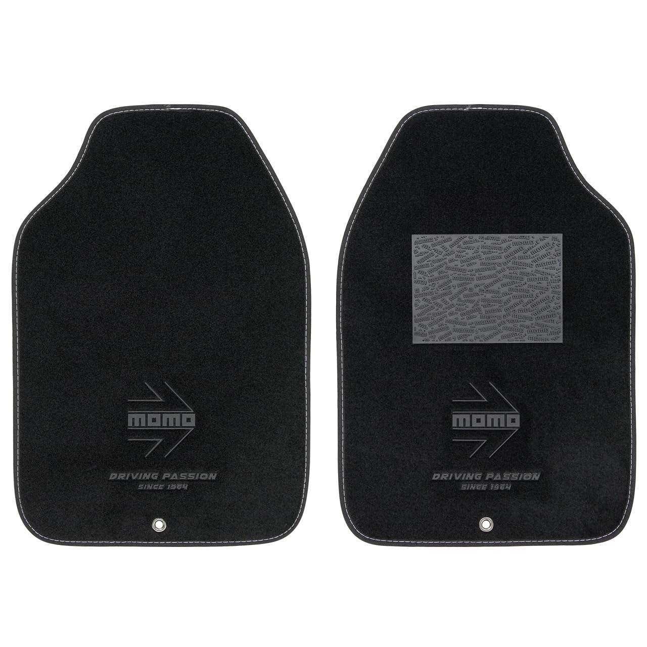 

MOMO Floor Mats, Black, One Size Fits All, Front, Set of 2, Italy, Milan