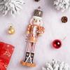 36CM Nutcracker Toffee Colored Nutcracker Gingerbread Man Baker Handcraft  Home Office Table Xmas Decoration Christmas Gift