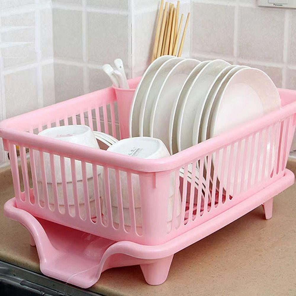 Plastic Utensils Drainer Rack Square Storage Basket Drain Bowl Rack Dish Drying Rack  Chopsticks