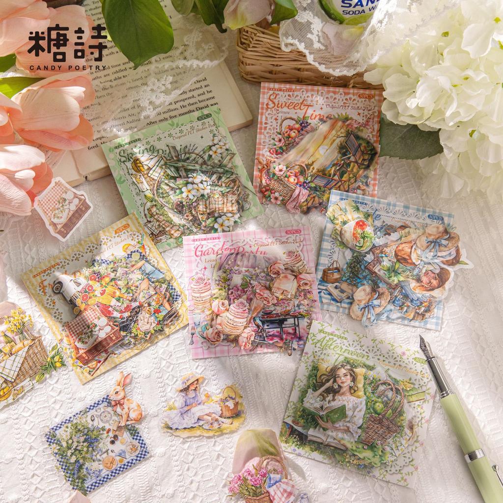30pcs/1lot kawaii Stationery Sticker leisure life junk journal Decorative Scrapbooking DIY Craft Sticker