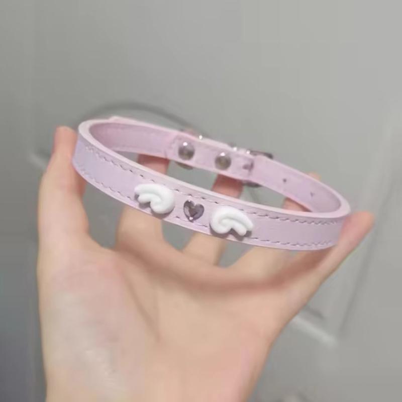 

Панк Милий Солодкий Крутий Ангельське Крило Серце Шкіряний Чокер Намисто Для Жінок Інс Дівчина Чокер Намисто Вечірні Прикраси Подарунок