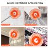 360°Rotatable Mops Set with 4 Replaceable Mop Heads Round Microfiber Dust Mops Cleaning Tools for Household Floor Wall Window