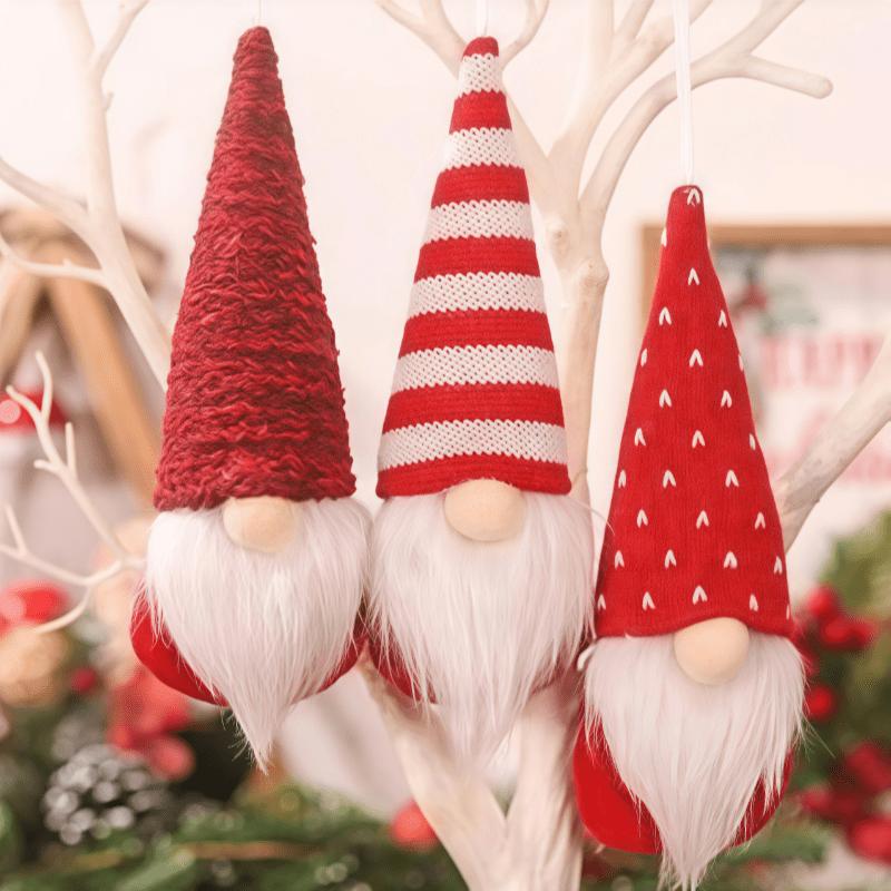 3pcs Festive Christmas Gnome Table Centerpieces - Perfect for Holiday Parties and Home Decor, Gnome Christmas Decorations