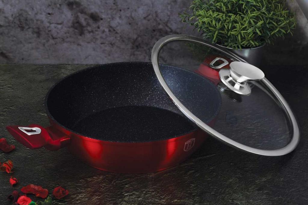 GRANITE POT 28cm BERLINGER HAUS RED METALLIC LINE BH-1263