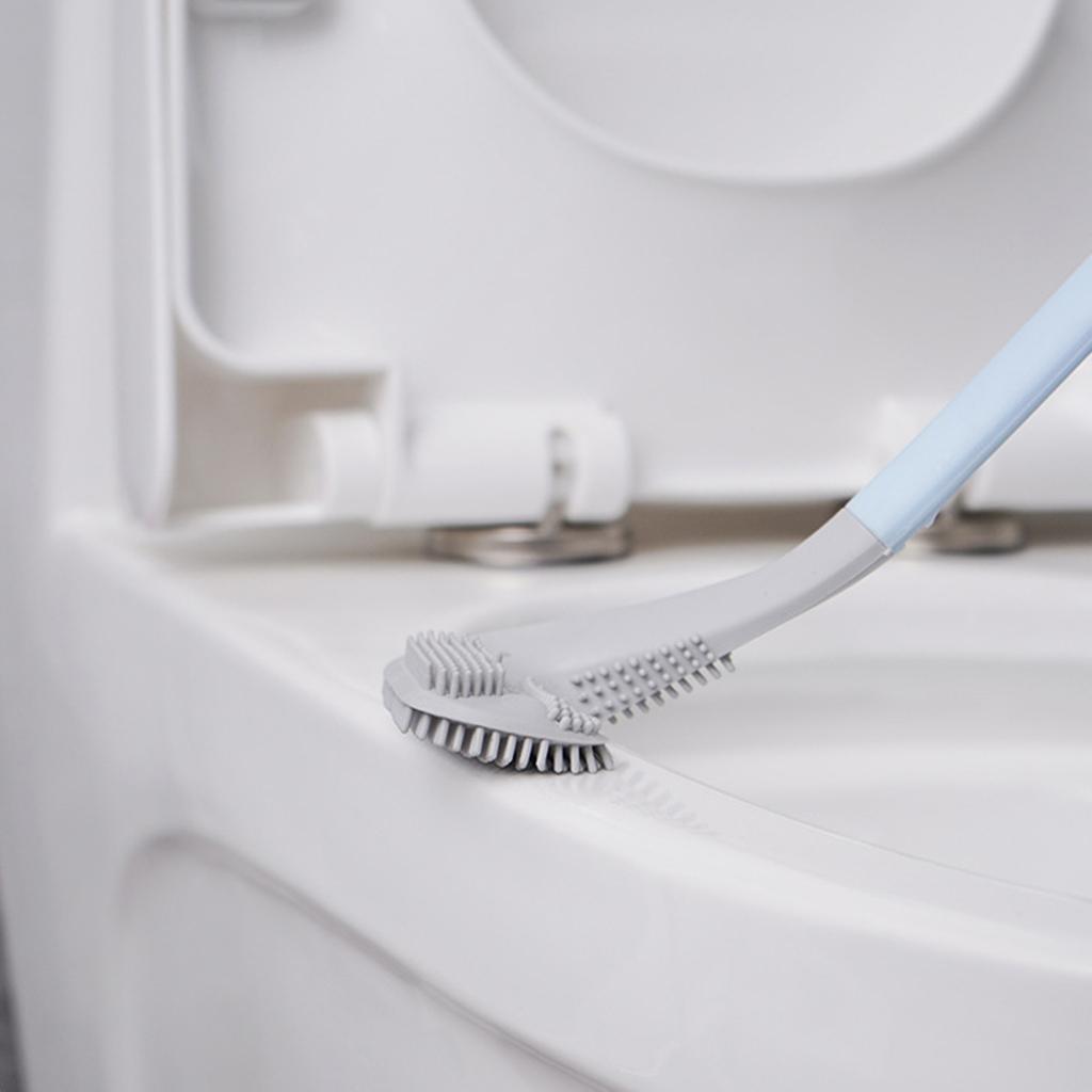 Home Golf Toilet Brush and Holder Wall Mounted Cleaning Brush Bendable Brush for Head for Cleaning Bathroom Floor Tub Ti
