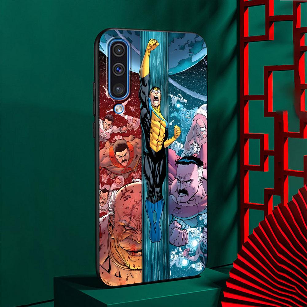 Invincible Case for Samsung Galaxy A10s A50 A50s A02s A03s A20 A30 A20e A70 A70s A20s A30s A10 A40 A04 A04s Black Phone Cover Samsung A20e
