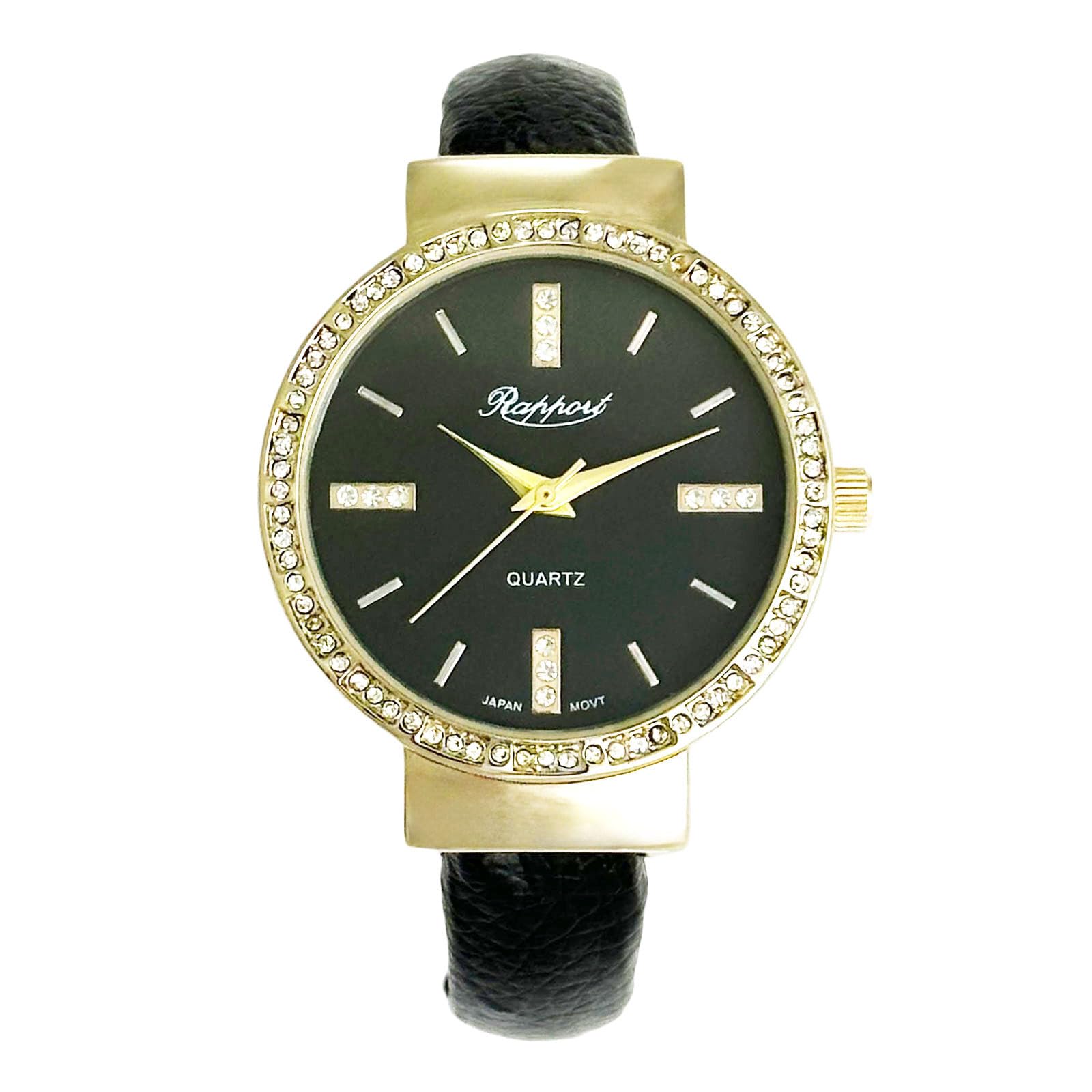 

Wristwatch Rapole Bangle Watch Leather Type 158006 Black [Takeuchi Shoji] Women s