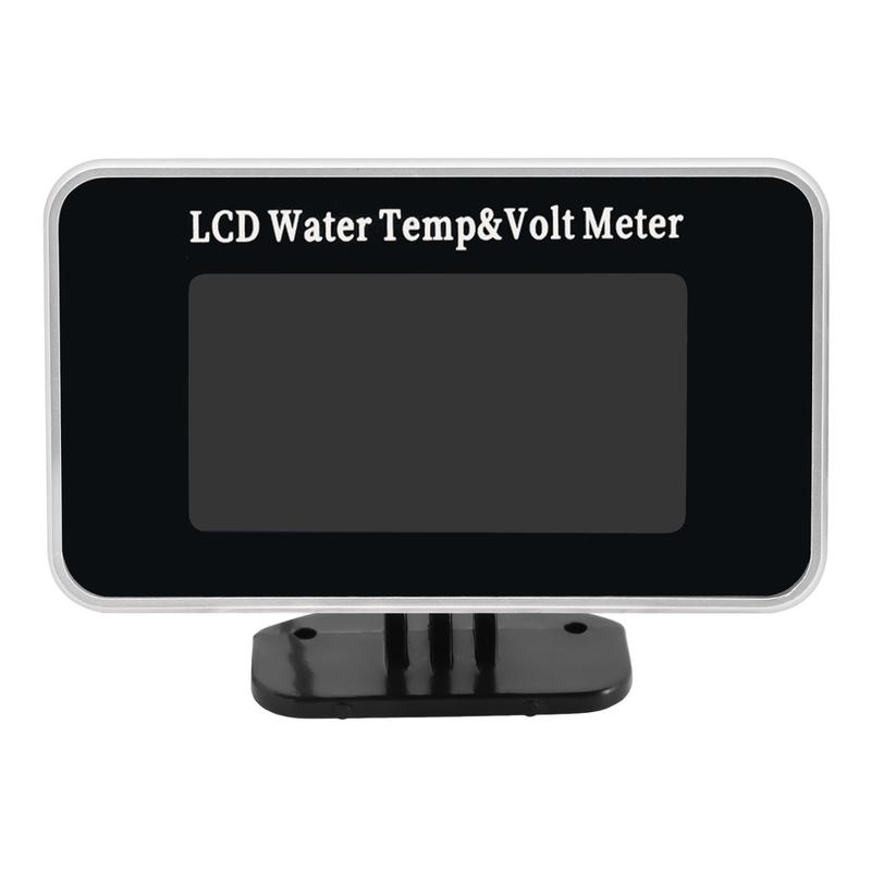 ZMFJH Universal Dual Gauge 2 IN 1 LCD Gauge 0-120℃ Water Temperature Gauge +Voltmeter Water Temp Sensor Digital Meter Car Truck