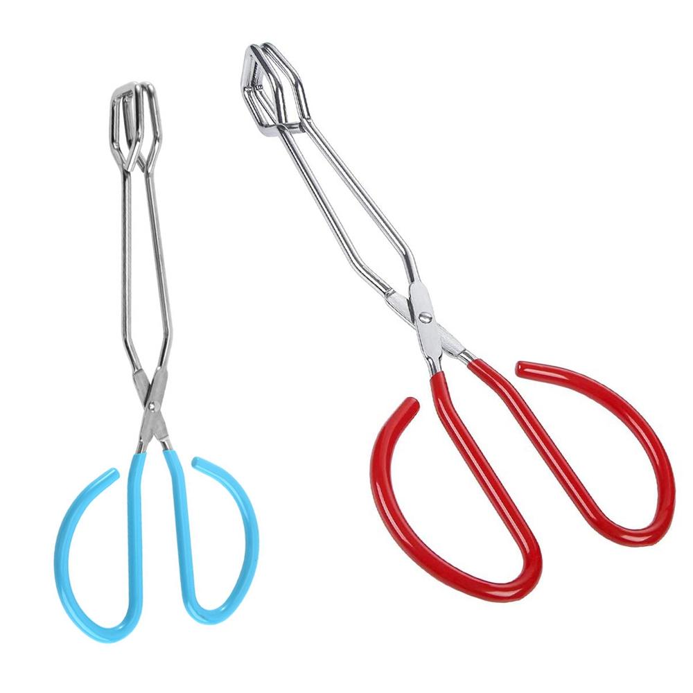 Steel Handles Baking Pastry Cooking Kitchen Supplies BBQ Tools Barbecue Clamp Food Scissor Tongs