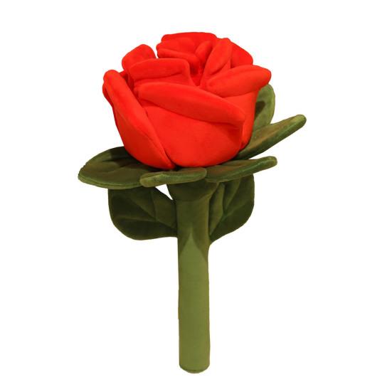 Rose Plush Toy Realistic Flower Design Soft Healing Never Withering Imitation Rose Flower Emotional Companion Toy