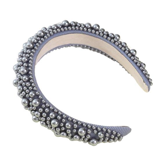 Imitation Pearl Hair Hoop Wide Heightened Headband Flexible Comfortable Fit Hair Hoop Hair Accessory