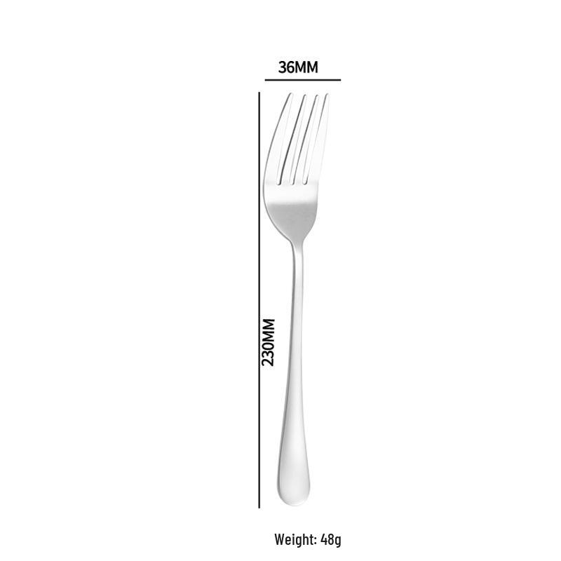 1010 Stainless Steel Western Cutlery Set: Steak Knife, Fork, Spoon, Dessert Spoon, Serving Fork, and Ice Spoon.