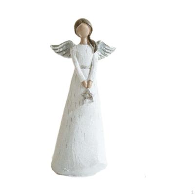 Angel Figurine Christmas Decoration Collectible Art Craft Sculpture Desk Ornament for Bedroom