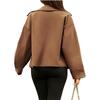 Women's Casual Professional Buttoned Long Sleeve Short Suit Jacket