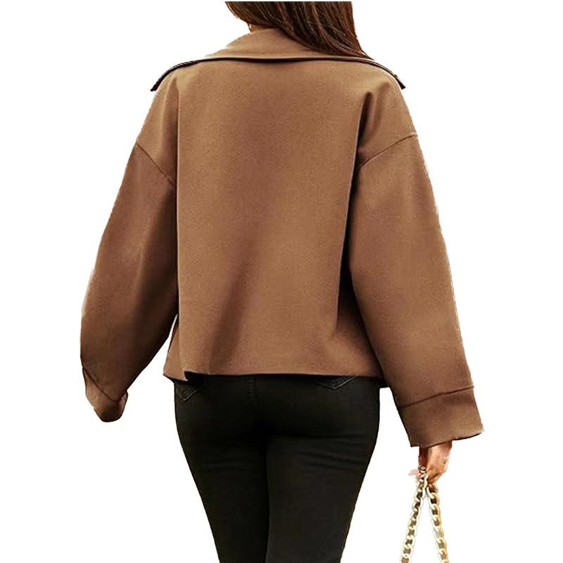Women's Casual Professional Buttoned Long Sleeve Short Suit Jacket