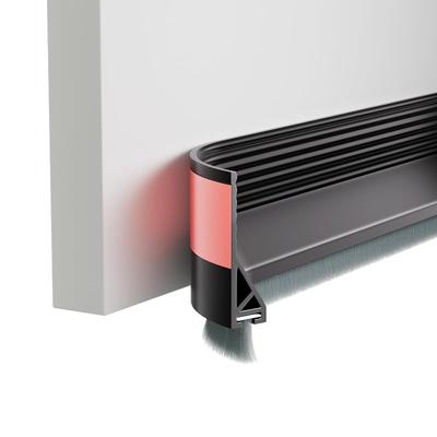 Door Bottom Sweep 2-Pack with Brush, 39-inch Silicone Door Bottom Draft Stopper, Noise Reduction, Adhesive Door Gap Filler Bottom, Exterior & Interior