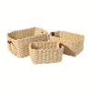 Woven Storage Basket, Paper Rope Storage Basket with Handle, Small Woven Basket for Organising, Decorated Cute Gift Basket