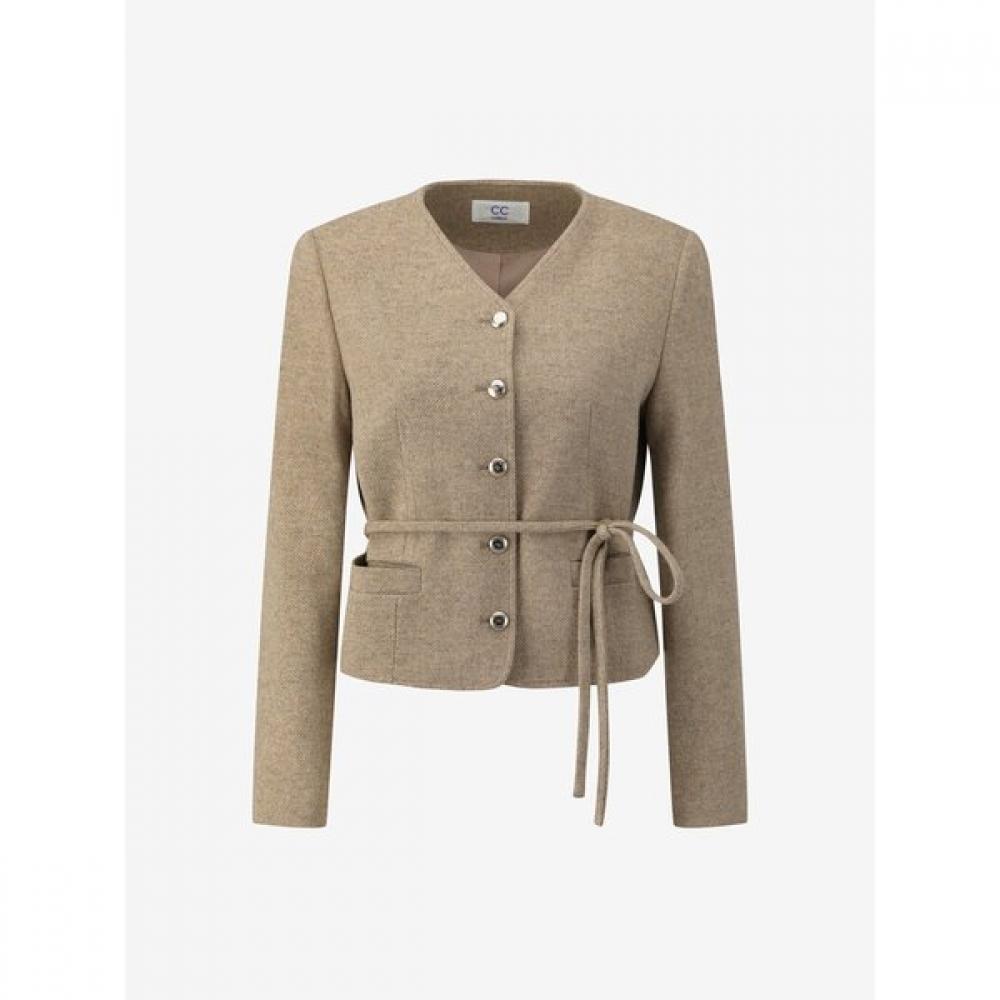 Cc Collect Wool 100 Colorless Short Jacket C261msf002