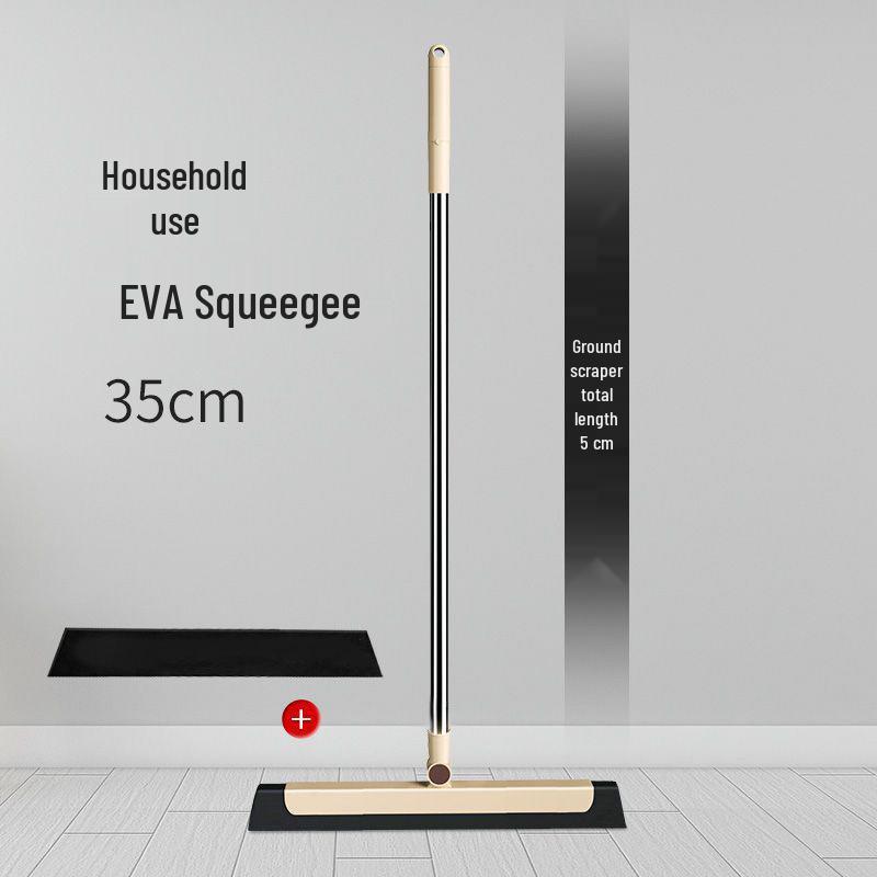 Multi-Purpose Bathroom & Floor Mop and Scraper for Hair and Water