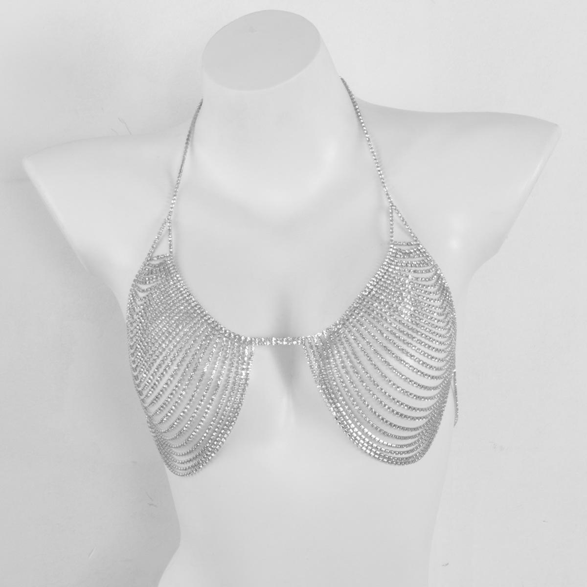 

Европейская и американская цепочка для тела бикини с кисточками из стразов для женщин