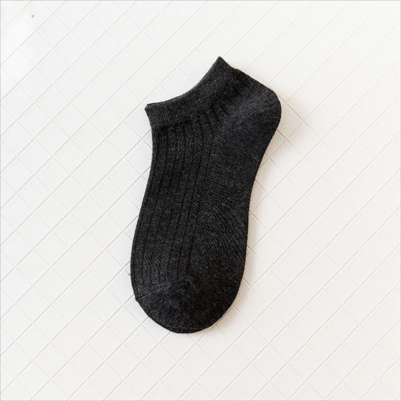 Women's Summer New Style Draw A Solid Color Breathable Cotton Boat Socks