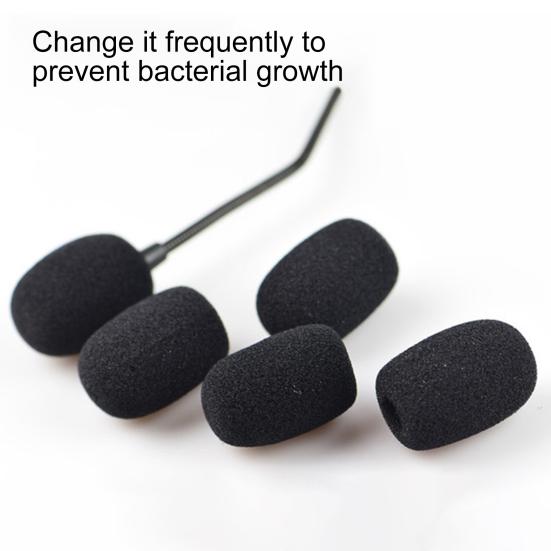 10Pcs MIC Windshield Foam Replaceable Wind-proof Soft Plosives Reduction Lapel MIC Sponge Cap for Recording
