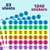 Percent Off Sticker 10 to 60 Sale Sticker for Retail Store 0.87 Inch(7/8 Inch) Circle Price Marker Tag Adhesive Labels Sale 6 Colored - 1240 PCS