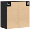 Wall Mounted Cabinet Black Oak Effect 60 x 31 x 60 cm