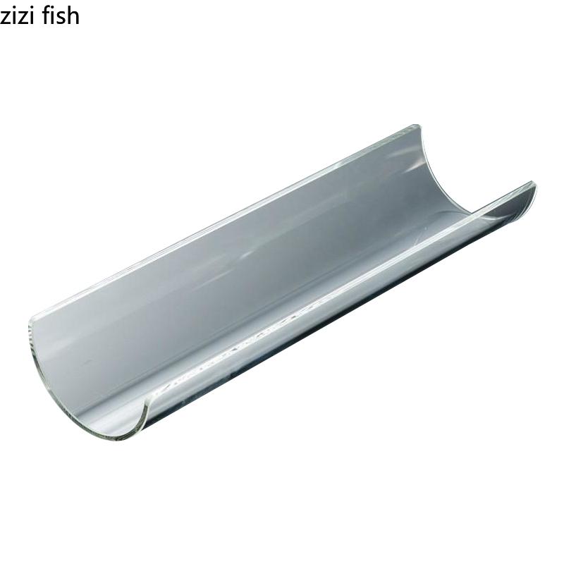 Creative U-shaped Glass Dinner Plate Restaurant Long Strip Dessert Plate Sushi Plate Molecular Cuisine Specialty Tableware