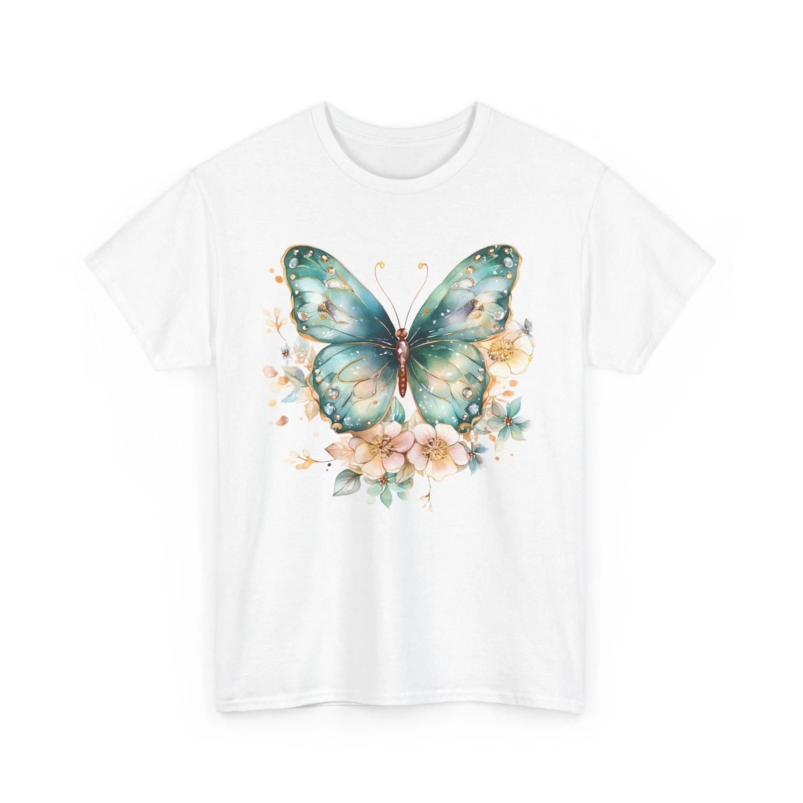Aesthetic Butterfly Shirt Women’s Graphic Tee Cute Retro Trendy Boho Style M