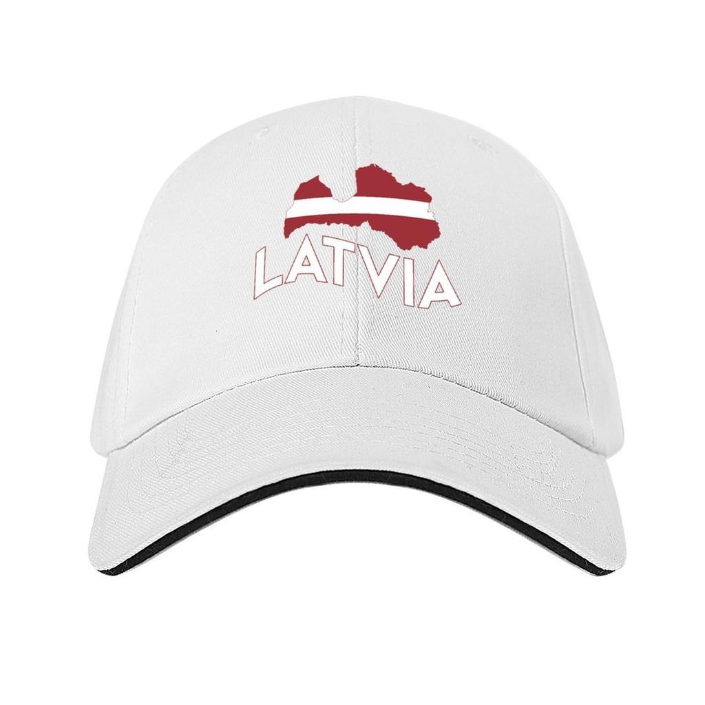 Playful Latvian Flag and Map Baseball Cap Sun Cap Golf Wear party Hat custom Hat Women's Hats 2025 Men's