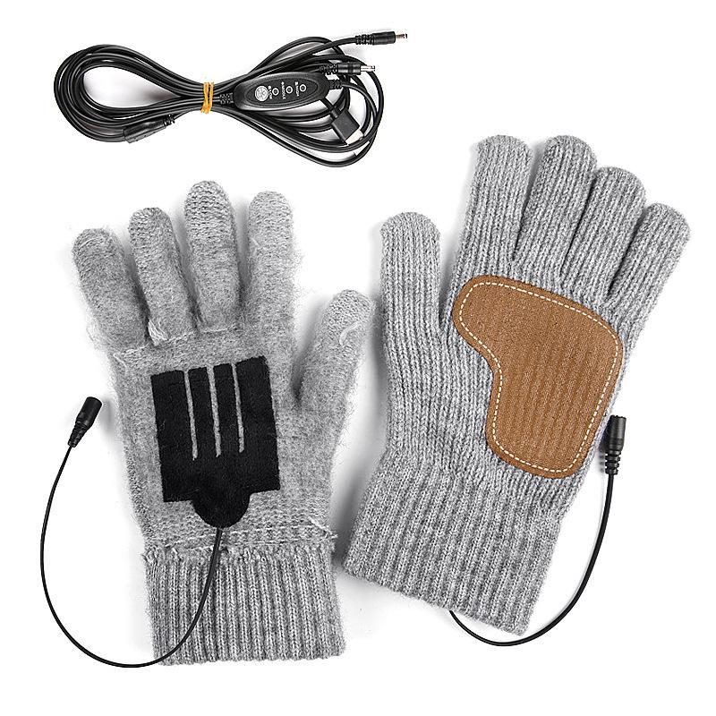 USB Heated Touchscreen Gloves for Skiing & Cycling - Thick, Warm, 5V Electric Heat for Cold Protection