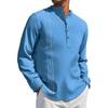 Men S Slim Fit Printed Button Down Casual Cotton Linen Shirt