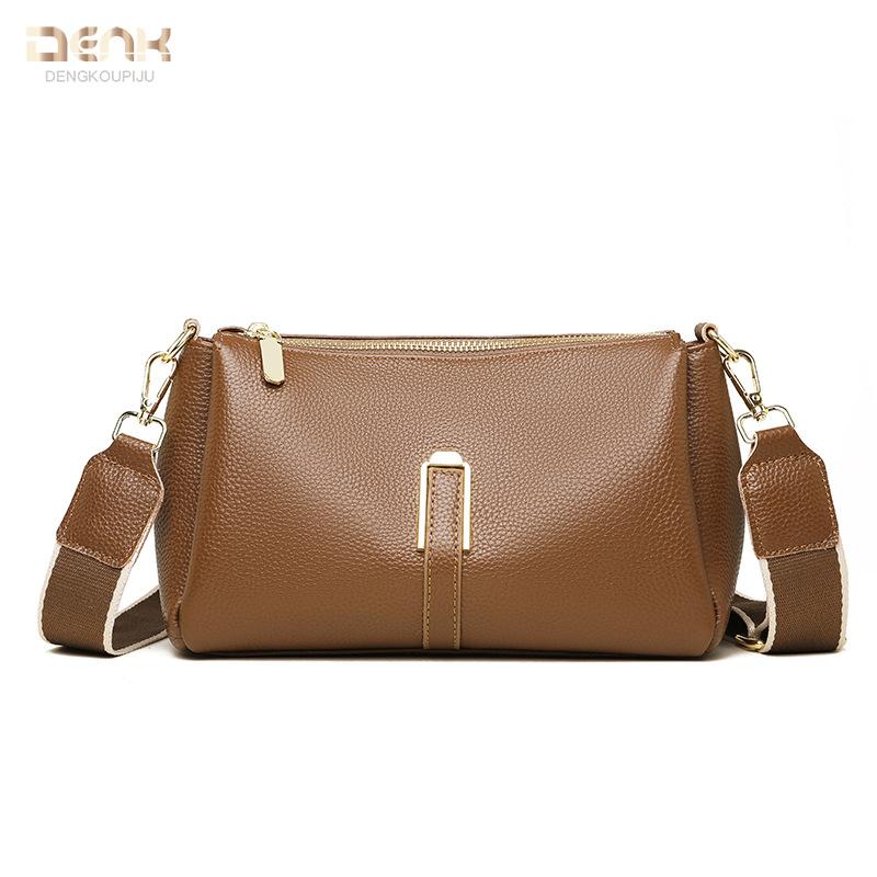 Leather women's bag new trendy fashion simple shoulder messenger bag soft leather mother bag
