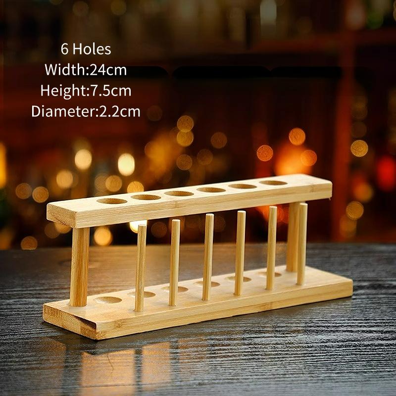 6-12 Pezzi Provette Bicchiere da Shot Rack in Legno per Provette Set Creativo di Bicchieri da Cocktail Accessori per Bar Feste