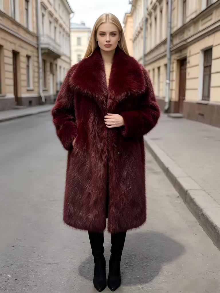 Women's Fox Fur Jacket for Daily Wear