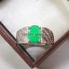 Emerald Oval Cut Gemstone With 925 Sterling Silver Ring For Men's #B40 JL375671298793