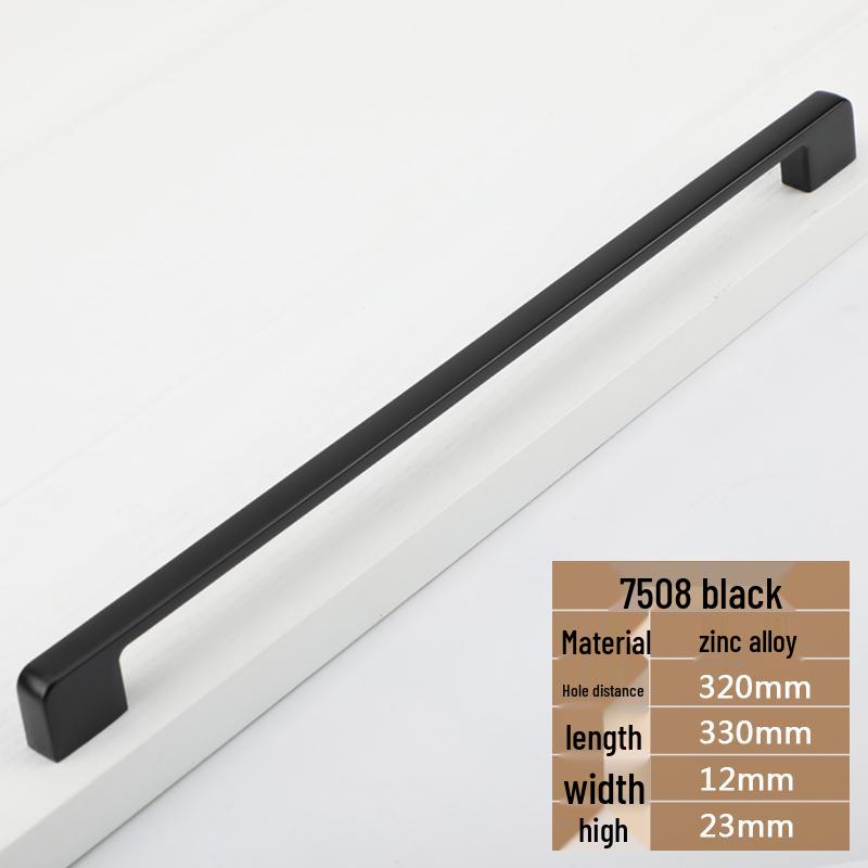 Modern European Black Handle for Cabinets and Wardrobes