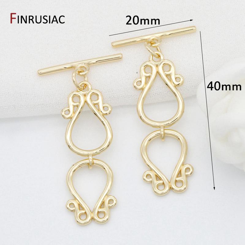 14K Gold Plated Toggle Clasps Hooks For Bracelets Necklace Making Jewelry Supplies 2026 New Design OT Clasps Accessories