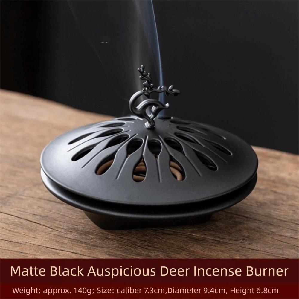 Hollow Lid Hollow Incense Burner Lucky Deer Desktop Aromatherapy Backflow Incense Holder Home