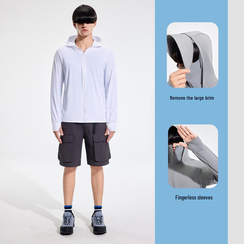 Ultra Cool Ice Silk Sun Protection Jacket - Breathable, UV Shielding for Women & Men with Large Brim - Perfect for Outdoor Summer Wear