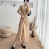 Spring & Autumn 2024 Slim Fit Knitted Midi Sweater Dress