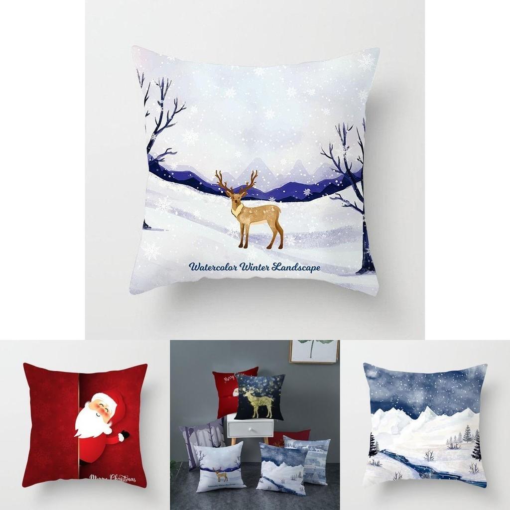 Luxurious Peach Skin Velvet Christmas Cushion Cover With Invisible Zipper Design