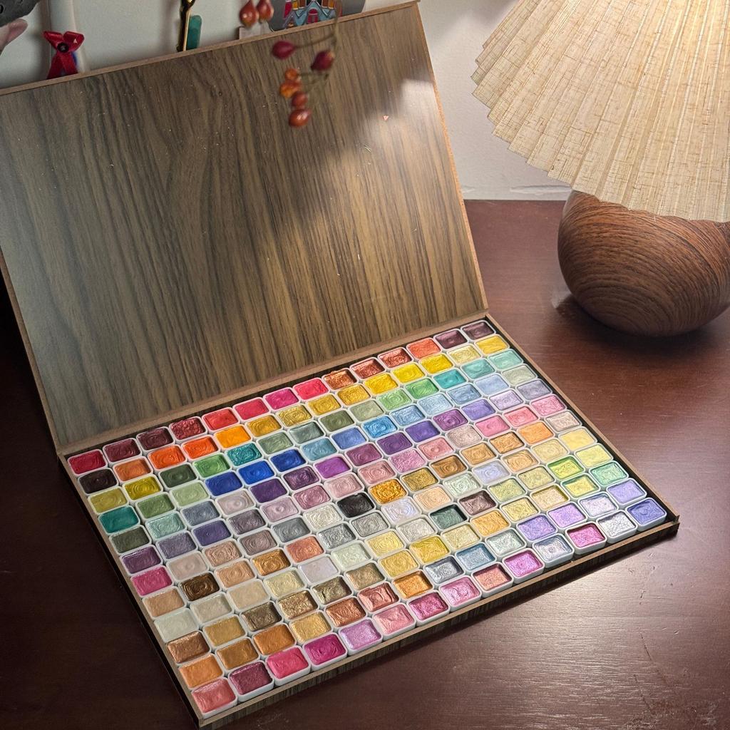 28-120 Farben Perlmutt Aquarellpigment: Metallische Volltonfarbe Tragbares Kunst-Set zum Malen - Perfekte Weihnachtsgeschenke für Künstler