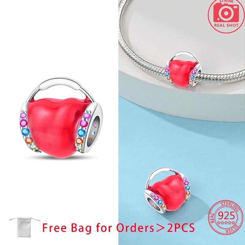 Music Series Guitar Earphone Note Tape Zircon Original Copper Charms Beads Pendant Fit Bracelet Women Diy Jewelry Gifts